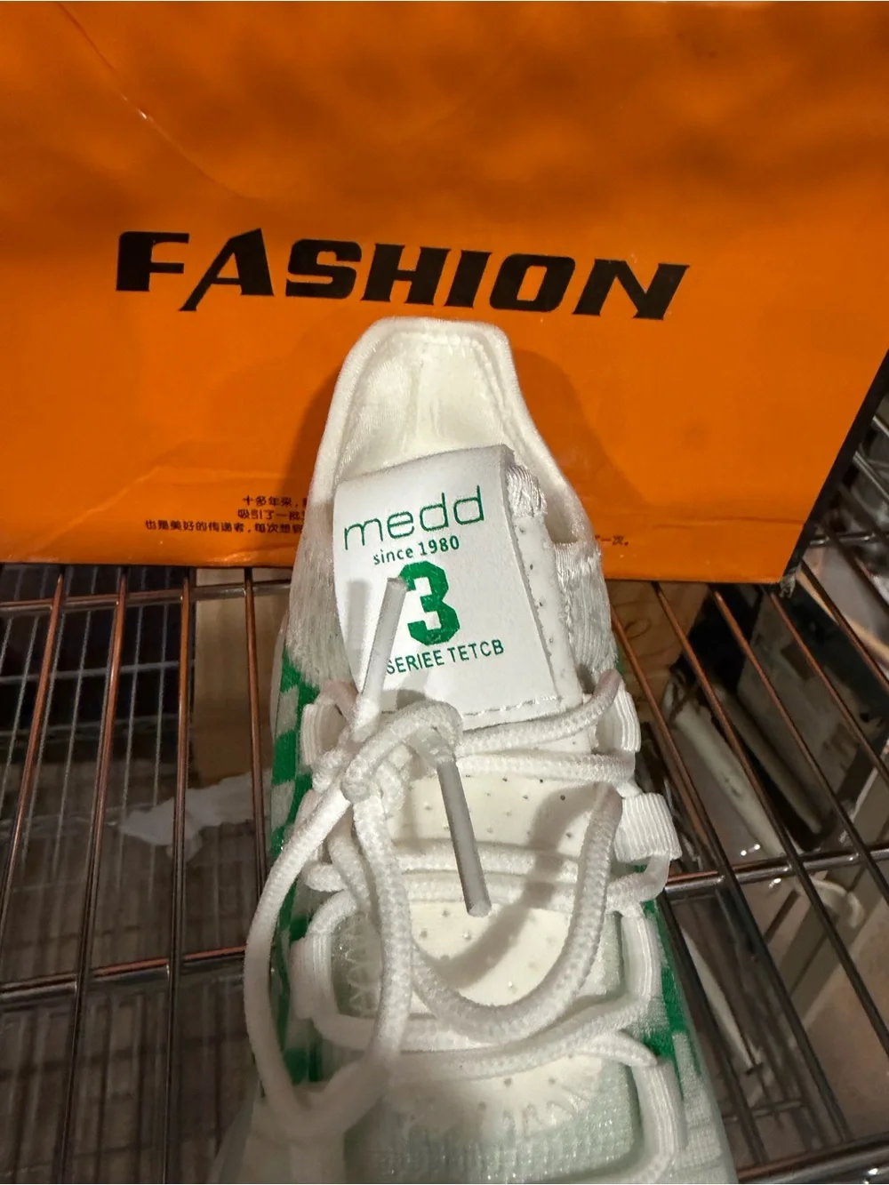Fashion Shoes Womens Medd 3 Lace Athletic Sneakers White Green Size 9 M US